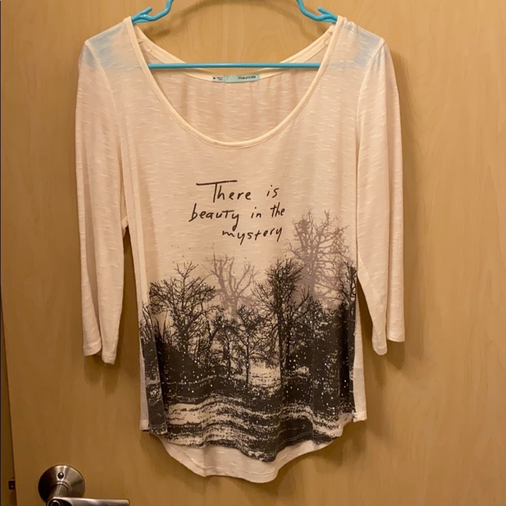 Sparkly/rhinestone tree/nature flowy shirt